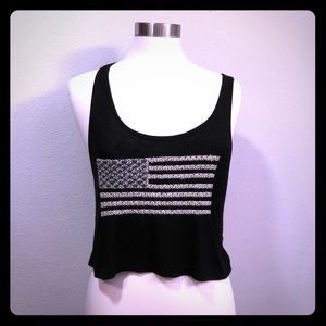 Brandy Melville American flag tank OS